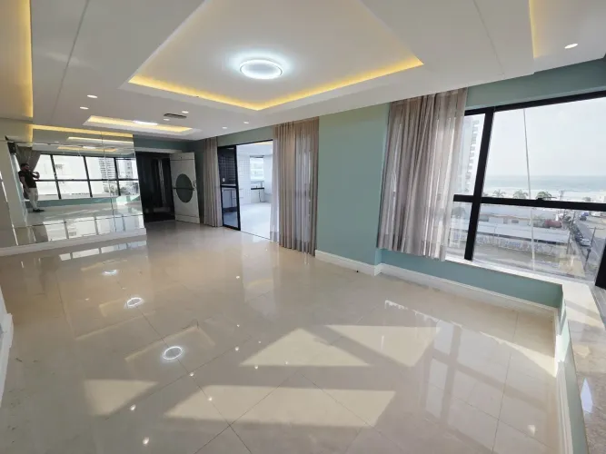 Apartamento na Península, Vista Mar, 4 Suítes, Projetado, Climatizado
