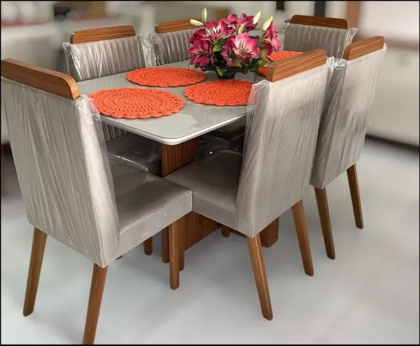 Mesa de Jantar 6 cadeiras LJ Firenze 160x90 - Novo e embalado!!(