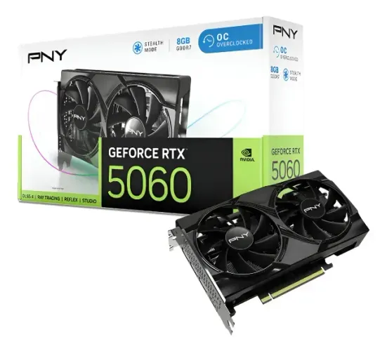 [Lacrado] Placa de vídeo Nvidia Geforce Rtx 5060 Pny 8gb Oc gamer - Novo