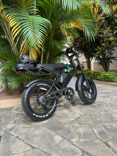 Bicicleta Elétrica V20 Pro 750W | 46km/h | Garupa | Alarme | Potente
