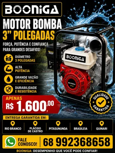 Motor bomba 3 polegadas zerado.