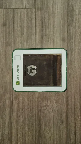 Carteira de couro John Deere
