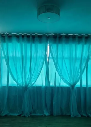 Cortina de Sala Grande Azul Tifanny