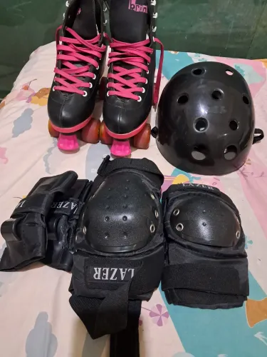 Patins + kit de segurança 