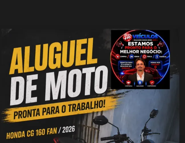 Aluguel moto - disponível para locação