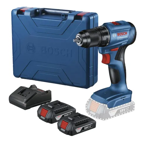 Furadeira Parafusadeira 18V Bosch GSR185LI-2B Sem Fio, 2 baterias C/ Maleta