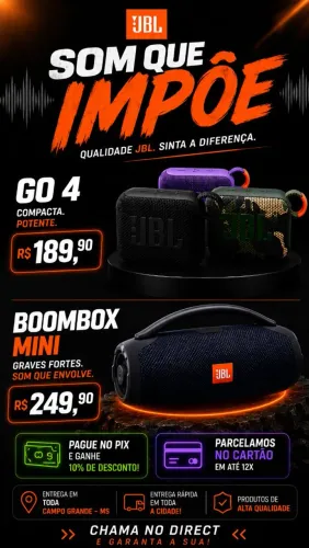 ? CAIXAS DE SOM JBL COM O MELHOR CUSTO-BENEFÍCIO! ?<br>