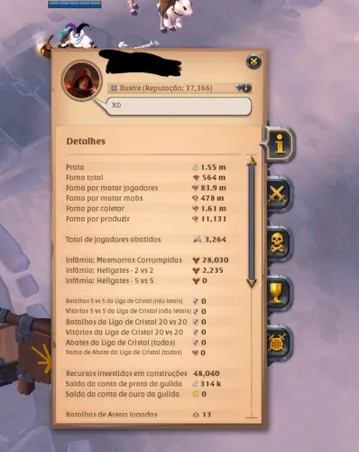 Conta Albion online, pelego T8 e pesca T8, pronta para jogar