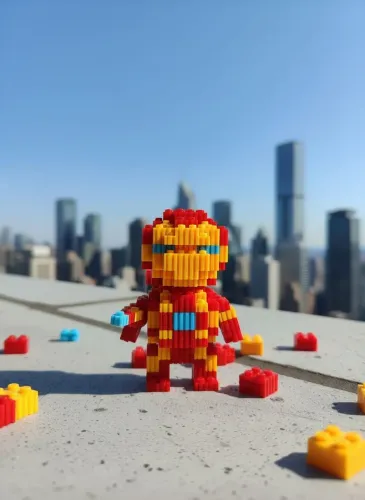 Boneco Blocos de Montar | Homem de Ferro 