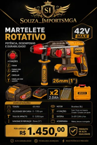 Martelete rompedor 42V INGCO