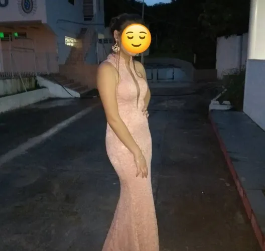 Vestido de festa longo de renda