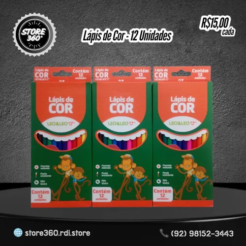 Lápis de Cor - 12 Unidades