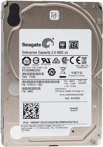 DISCO HD PARA SERVIDOR ARMAZENAMENTO 2TB CACHE 128MB 7.200RPM SAS 12.0 GB/S PROFISSIONAL