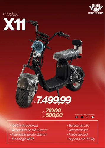 SCOOTER ELÉTRICA X11 1000W MOTOCHEFE