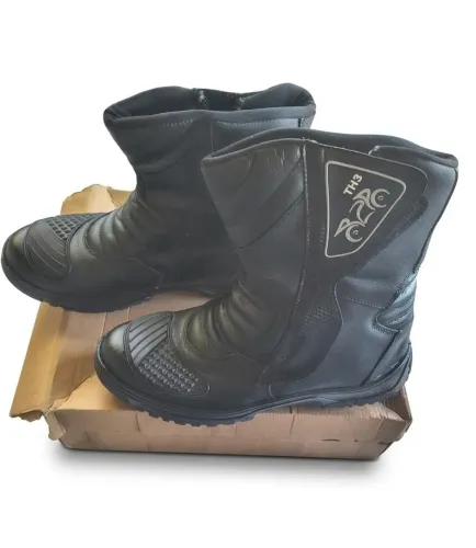Bota De Motoqueiro Motoboy Couro Coturno Com Palmilha Gel