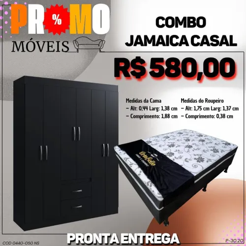 GUARDA ROUPA + CAMA BOX CASAL - DIRETO DE FÁBRICA