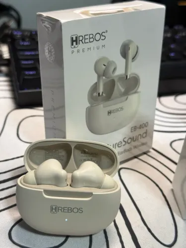 Fone Bluetooth HREBOS EB-400 PureSound Wireless - Novo