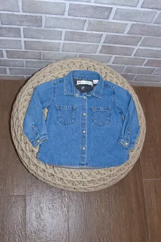 Camisa Jeans Zara Baby - 6/9 meses
