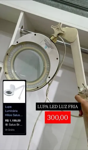 Lupa led luz fria 