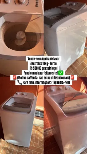 Máquina de lavar roupas Eletrolux