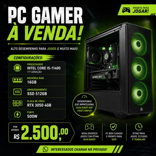 ? PC Gamer i5 11ª Geração + RTX 1050