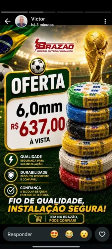 Vendo fio 6mm e 4 mm