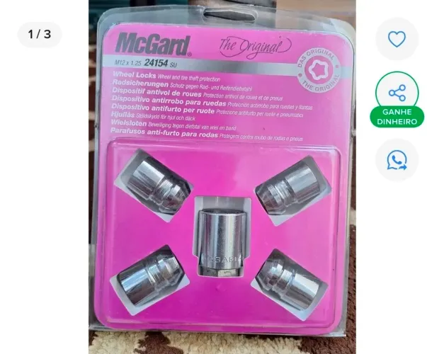 Parafuso anti furto Nissan Kicks