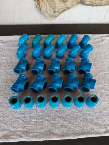 Conexões PVC Azul 3/4" com Rosca Metálica Tigre/Krona - Kit Hidráulico