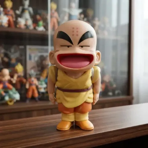 Action Figure Estatueta Kuririn 11 cm em PVC - Colecionável