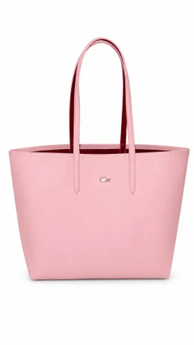 Bolsa Lacoste Tote Rosa Bebê e Vinho- Excelente Estado