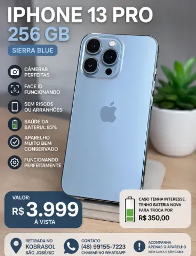 ? IPHONE 13 PRO 256 GB - SIERRA BLUE