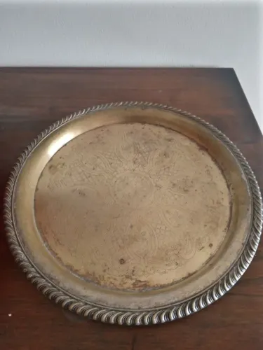 bandeja de prata antiga