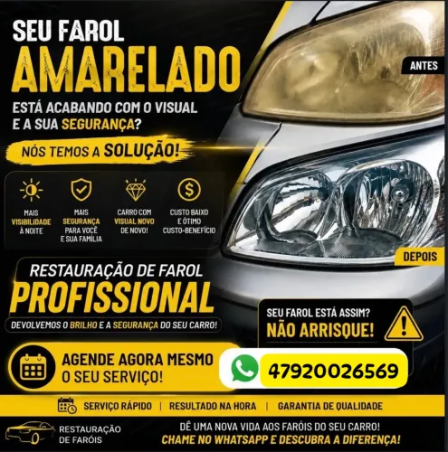 Revitalização de farois -Promoção 100 reais o Par