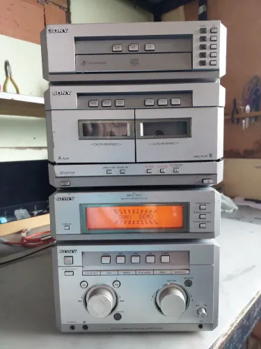 Receiver + tapedeck sony