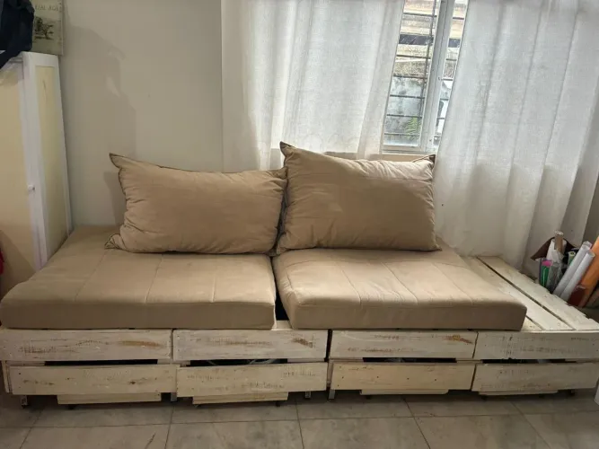 Sofá cama de palete 