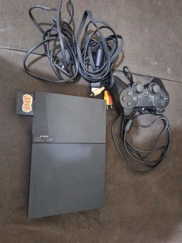 PlayStation 2 Slim Completo (Leitor OK + Controle + Cabos e Jogos)
