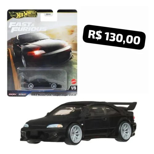 Hotwheels Honda Civic Coupe (Velozes e Furiosos)