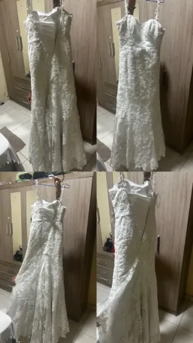Vestido de Noiva Maggie Sottero Couture - Sereia em Renda (Tamanho 36) - Impecável!