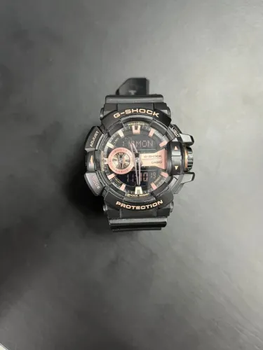 Relógio Casio G-SHOCK Masculino Preto e Rosê - GA-400GB-1A4DR