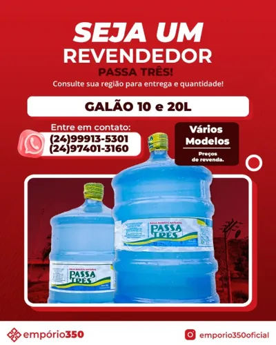 GAlÃO 20L PASSA TRÊS