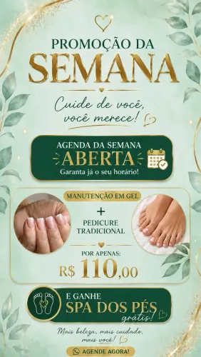 Unhas em gel promoção