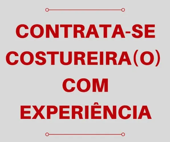 Vaga para Costureira