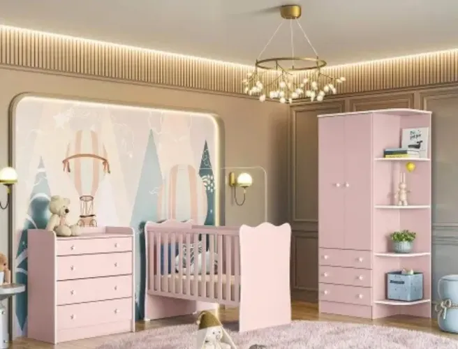 Quarto bebê menina completo