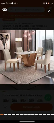 mesa tampo de vidro