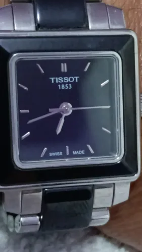 Relógio TISSOT T-Cera feminino preto cerâmica e aço inoxidável T064.310.22.051.00