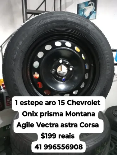 Roda estepe aro 15 Chevrolet Onix prisma Montana Agile Vectra astra Corsa.$199 reais 