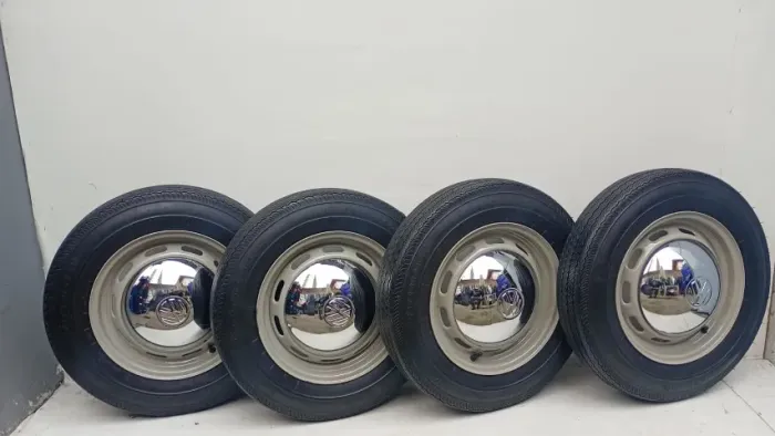 Rodas Fusca Aro 15 Cinza Prata Restauradas 5x205