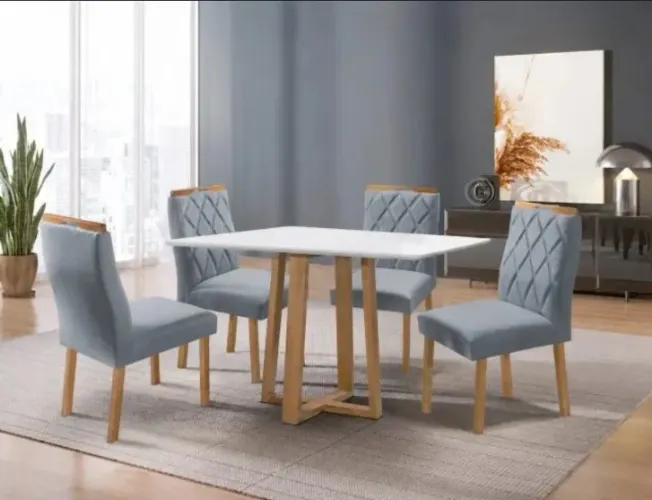 Conjunto de mesa com 4 cadeiras Iza