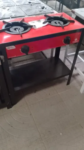 Fogao 2 Bocas Gas De Cozinha Prge-200 Gourmet Vermelho - Progas