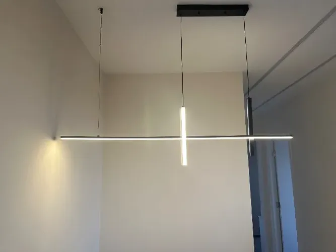 Luminária pendente preta moderna